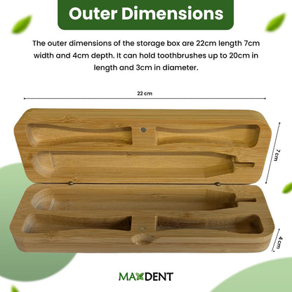 Bamboo Storage/travel box for electric toothbrush. Sonicare and IPX-7 Compatible