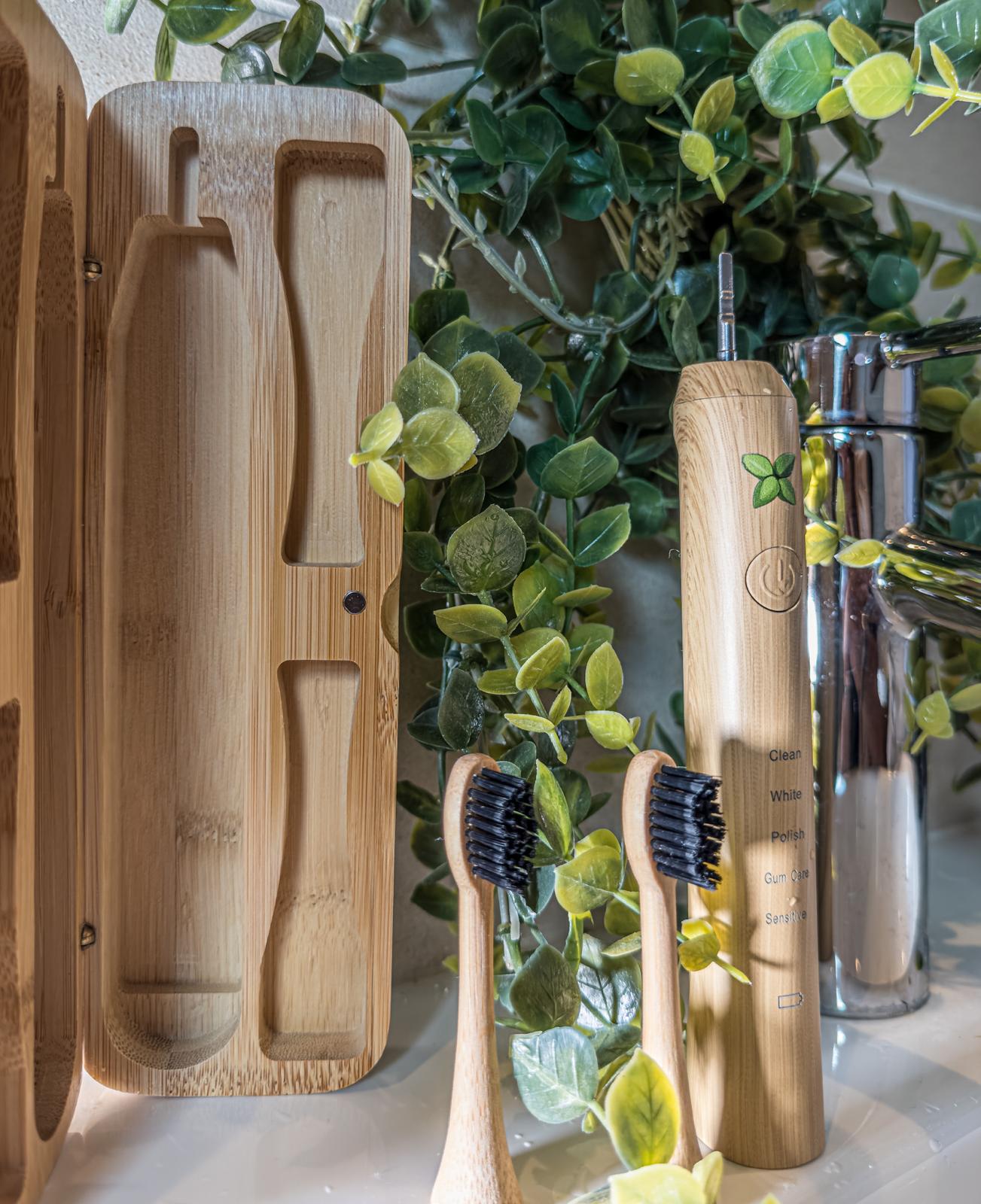Bamboo Storage/travel box for electric toothbrush. Sonicare and IPX-7 Compatible
