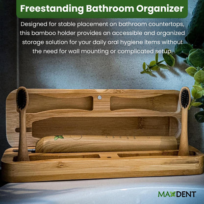 Bamboo Storage/travel box for electric toothbrush. Sonicare and IPX-7 Compatible