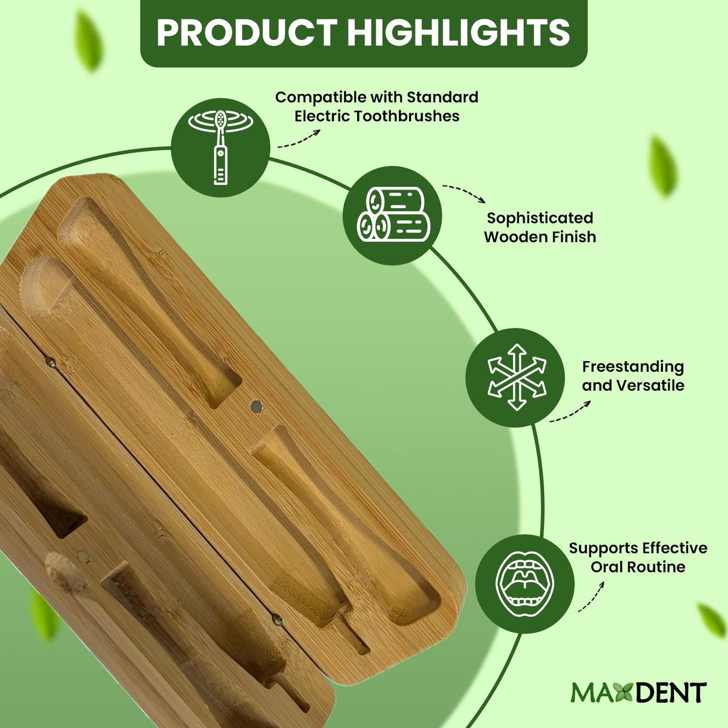 Bamboo Storage/travel box for electric toothbrush. Sonicare and IPX-7 Compatible